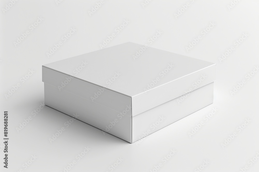 White Box Packaging Mockup on Isolated Background created with Generative AI White Box Packaging Mockup on Isolated Background created with Generative AI