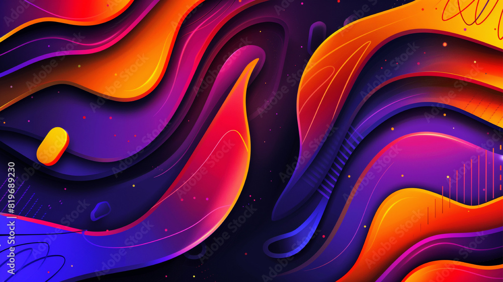 A purple and blue wave with a purple and blue background. The wave is very long and has a lot of detail A purple and blue wave with a purple and blue background. The wave is very long and has a lot of detail
