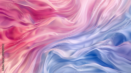 A long  curvy line of blue and pink colors. The colors are vibrant and seem to be flowing together  creating a sense of movement and energy. Scene is one of excitement and dynamism