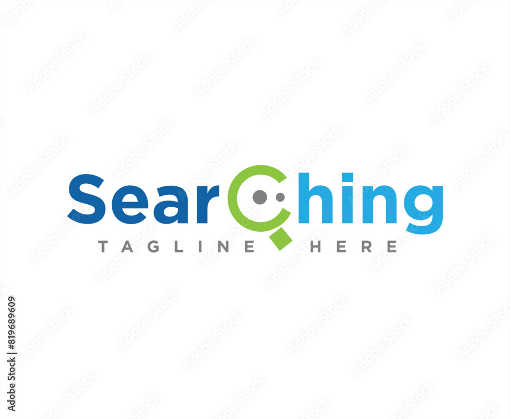 Minimalist Job Search Logo Design With Magnifying Glass Minimalist Job Search Logo Design With Magnifying Glass