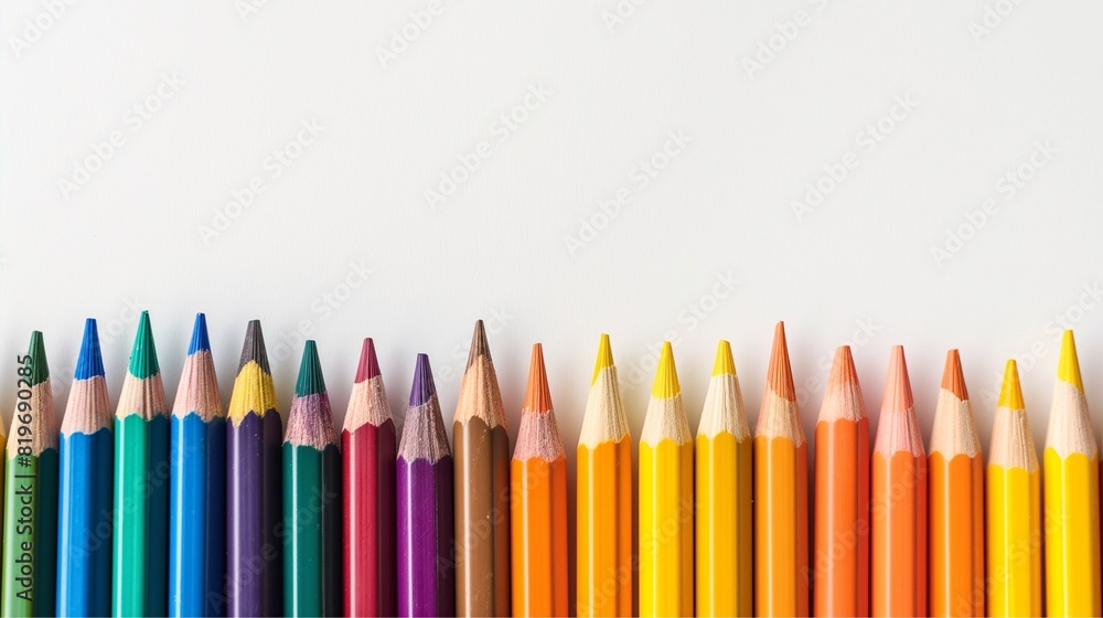 Art color pencils isolated on white background Art color pencils isolated on white background