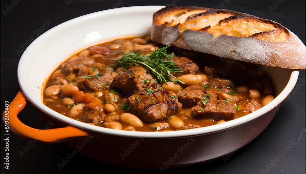 Beef bourguignon, French dish of slow cooked beef in red wine sauce, onions, button mushrooms and bacon lardons Beef bourguignon, French dish of slow cooked beef in red wine sauce, onions, button mushrooms and bacon lardons