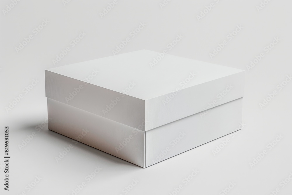 White Box Packaging Mockup on Isolated Background created with Generative AI White Box Packaging Mockup on Isolated Background created with Generative AI