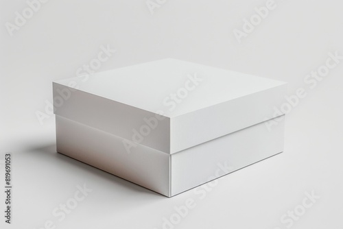 White Box Packaging Mockup on Isolated Background created with Generative AI