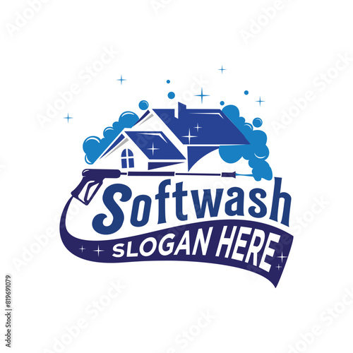 Illustration Vector Graphic Of Pressure Power Wash Spray Logo Design Template