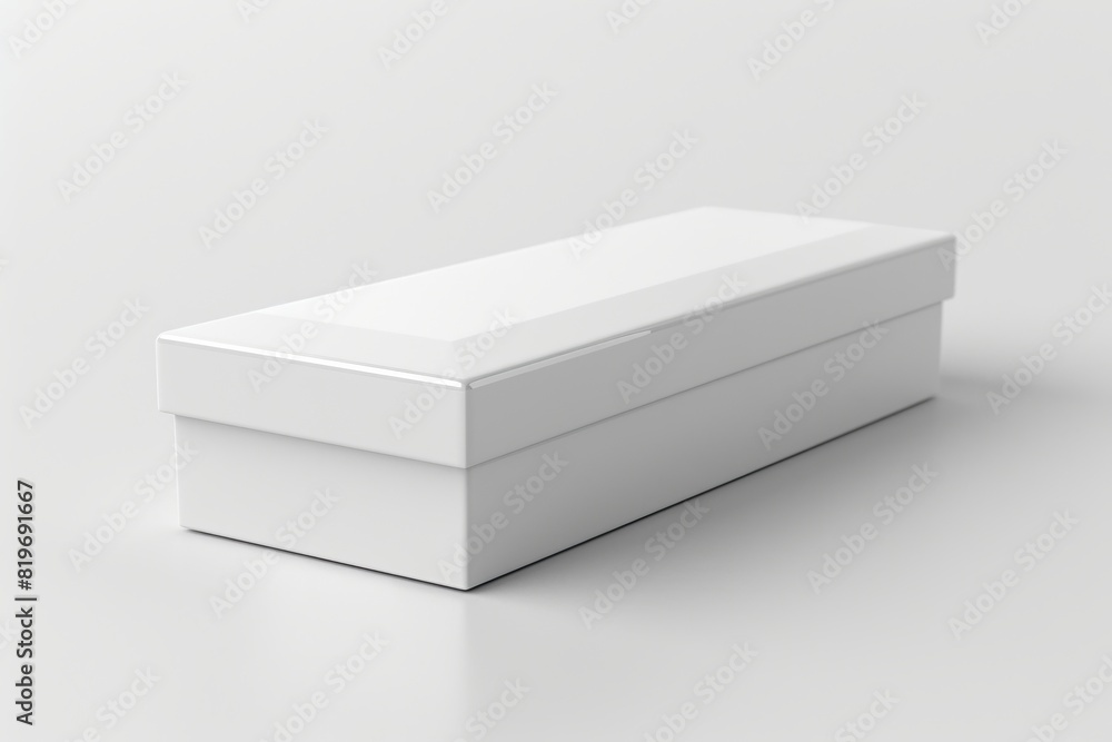 White Box Packaging Mockup on Isolated Background created with Generative AI White Box Packaging Mockup on Isolated Background created with Generative AI