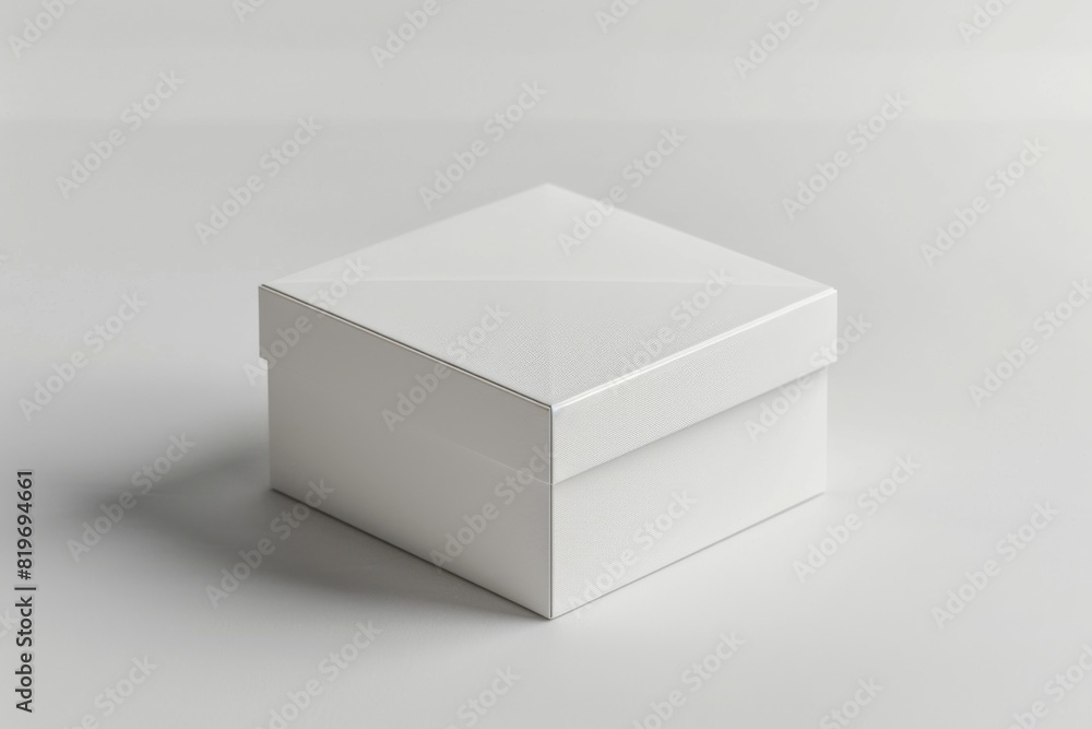 White Box Packaging Mockup on Isolated Background created with Generative AI White Box Packaging Mockup on Isolated Background created with Generative AI