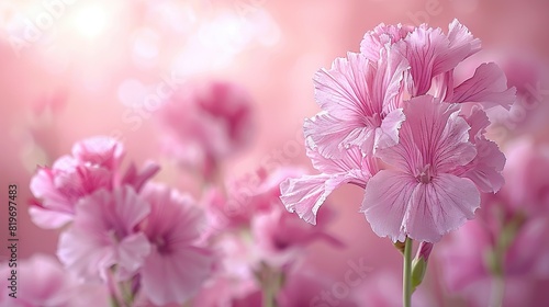   A close-up of pink flowers against a blurred backdrop of pink blooms in the foreground © Shanti