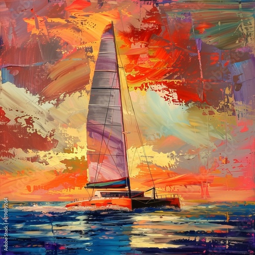 sailing boat on the sea