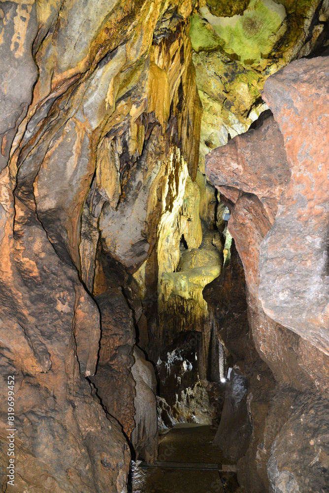 Zindan Cave, located in Isparta, Turkey, is one of the largest caves in the country. Zindan Cave, located in Isparta, Turkey, is one of the largest caves in the country.