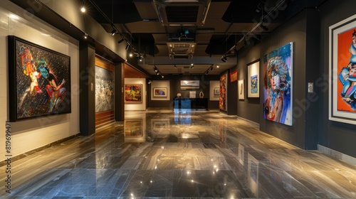 Exquisite Art Gallery Exhibition  Showcasing Timeless Masterpieces and Contemporary Creations in a Captivating Space 