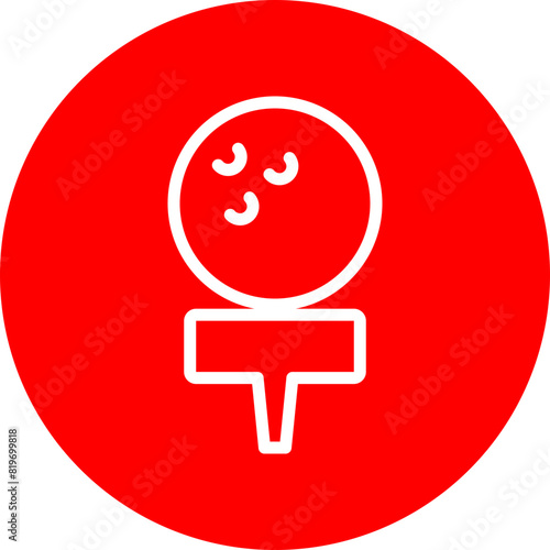 golfball Flat Icon Design
