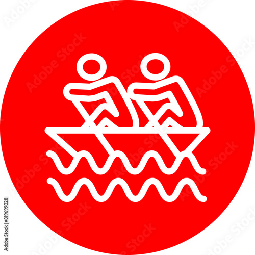 rowing Flat Icon Design