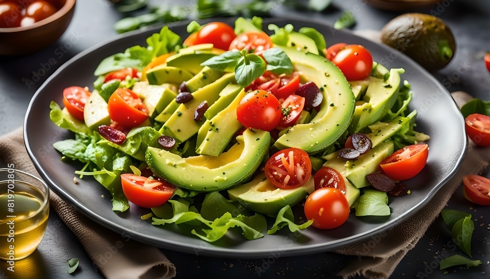 delicious fresh salad Impressive avocado and tomato
delicious fresh salad Impressive avocado and tomato