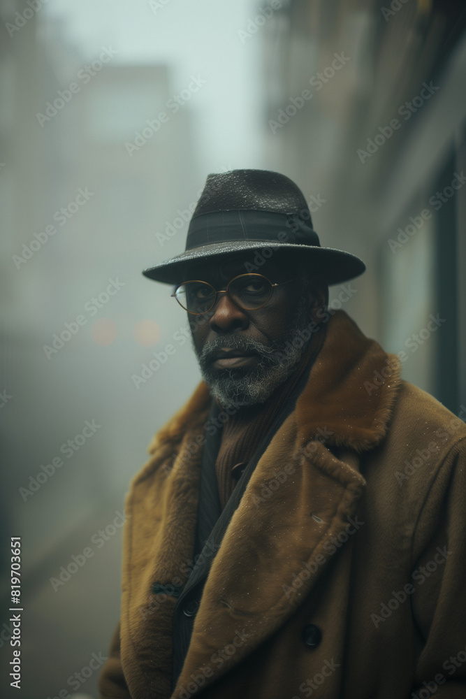 portrait of a black person with hat Generative AI portrait of a black person with hat Generative AI