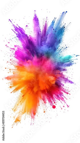 Vibrant rainbow powder explosion abstract vector illustration, adding a sense of excitement and energy to any design concept.