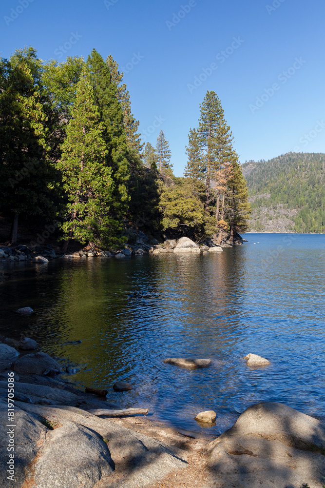 the beautiful rural nature at the pinecrest lake in the Stanislaus national forest in california the beautiful rural nature at the pinecrest lake in the Stanislaus national forest in california
