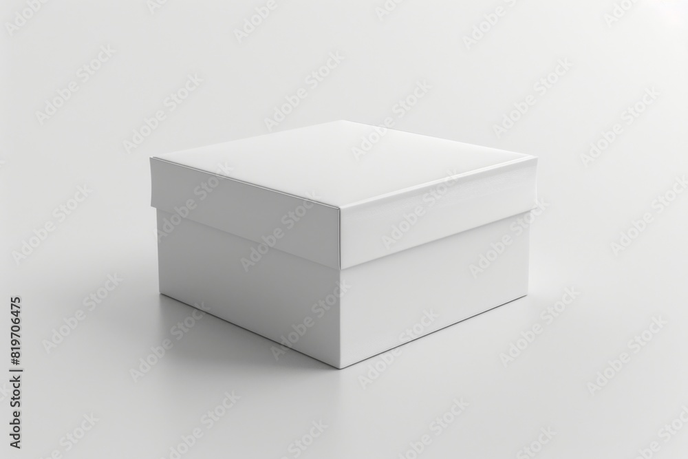 White Box Packaging Mockup on Isolated Background created with Generative AI White Box Packaging Mockup on Isolated Background created with Generative AI