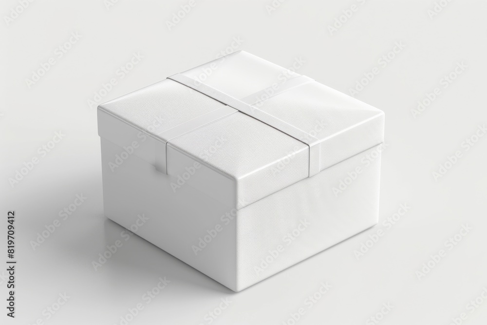 White Box Packaging Mockup on Isolated Background created with Generative AI White Box Packaging Mockup on Isolated Background created with Generative AI