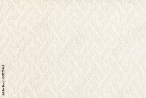 embroidered geometric luxury fabric texture background close up, detailed light neutral color woven linen backdrop, furniture cloth textile material, modern cotton clothing weave pattern