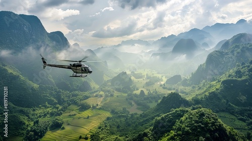 helicopter in Vietnam war photo