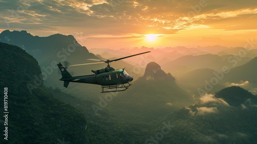 helicopter in Vietnam photo