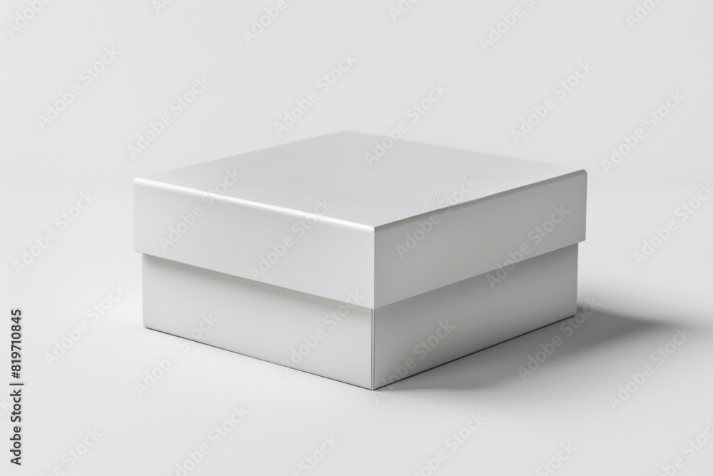 White Box Packaging Mockup on Isolated Background created with Generative AI White Box Packaging Mockup on Isolated Background created with Generative AI