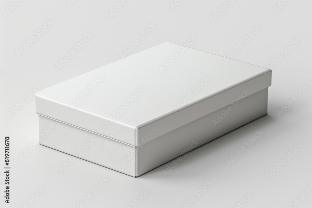 White Box Packaging Mockup on Isolated Background created with Generative AI White Box Packaging Mockup on Isolated Background created with Generative AI