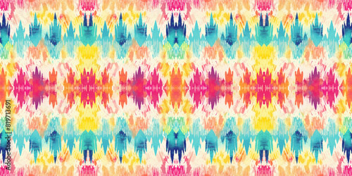 Seamless batik pattern,Seamless tribal batik pattern,and Seamless colorful pattern resemble ethnic boho, Aztec,and ikat styles.designed for use in wallpaper,fabric,curtain,carpet,Batik Embroidery