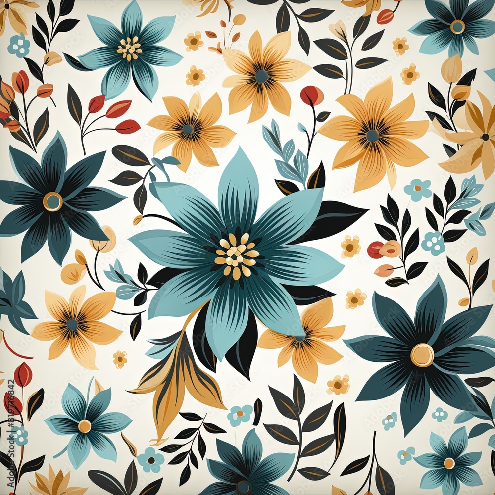 Fototapeta premium Beautiful simple seamless pattern
