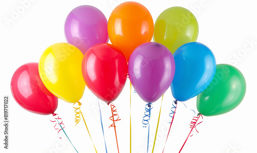 A bunch of balloons looks like a colorful bouquet of joy  ready for any occasion. Their bright colors and lightness make them an ideal decoration for all types of celebrations.