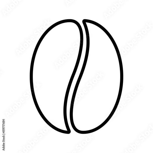 coffee bean line icon vector design illustration