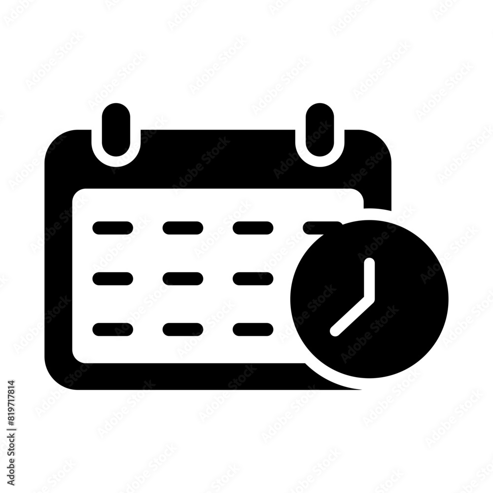 calendar planning solid icon vector design calendar planning solid icon vector design