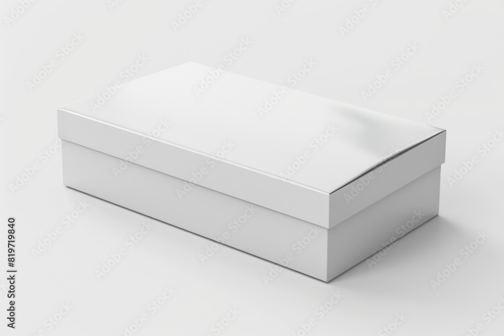 White Box Packaging Mockup on Isolated Background created with Generative AI White Box Packaging Mockup on Isolated Background created with Generative AI