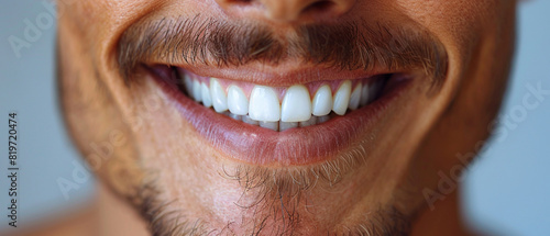 Detailaufnahme eines lächelnden Mundes
