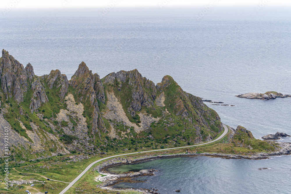 Obraz premium Scenic road leading to Andenes in Andoa, Norway