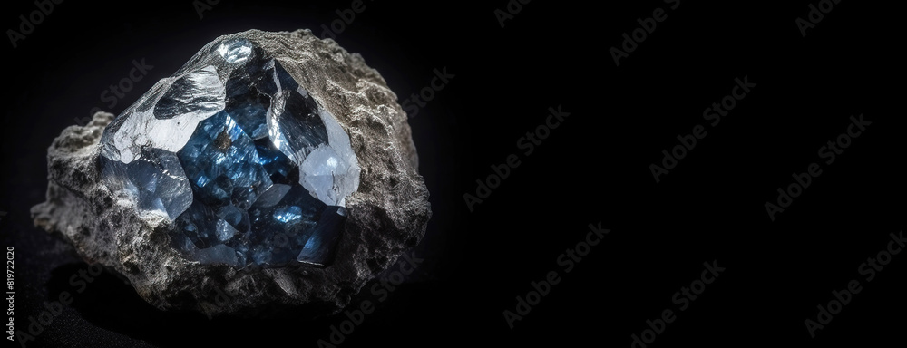 Molybdenite fossil mineral stone. Geological crystalline fossil. Dark background close-up. Molybdenite fossil mineral stone. Geological crystalline fossil. Dark background close-up.