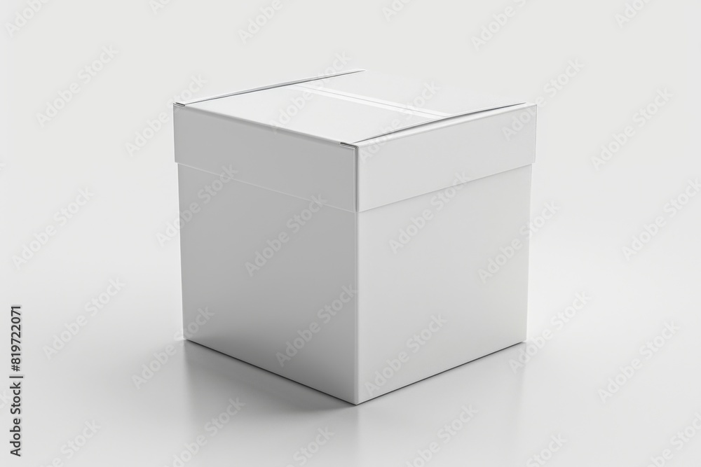 White Box Packaging Mockup on Isolated Background created with Generative AI White Box Packaging Mockup on Isolated Background created with Generative AI