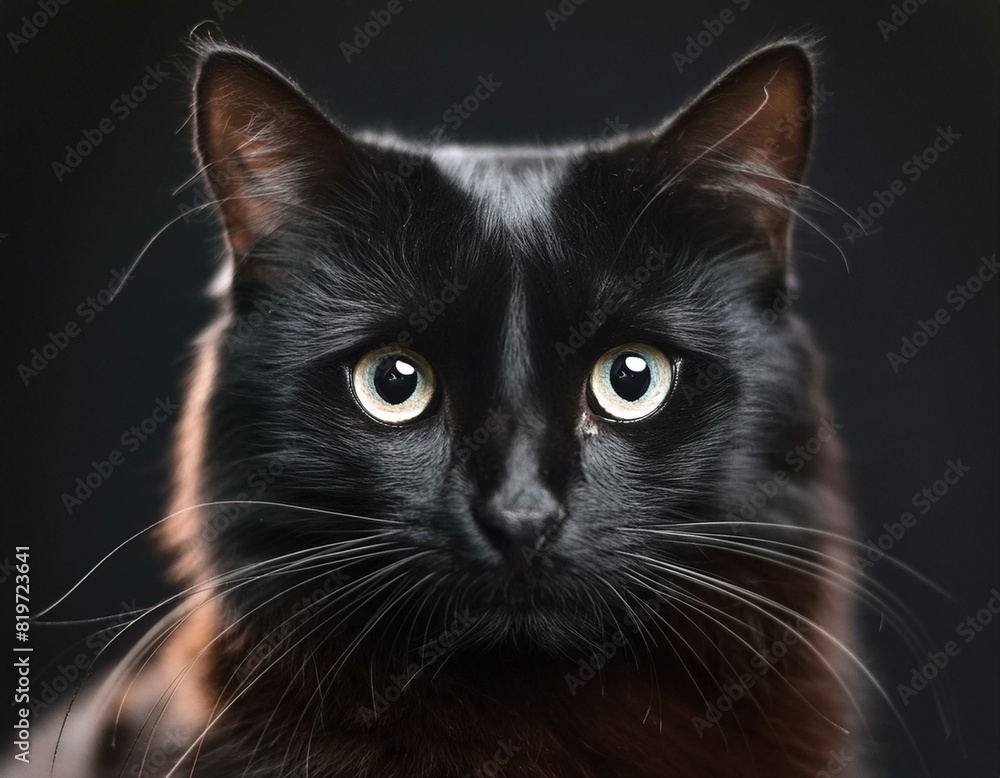 A black cat looking at camera A black cat looking at camera