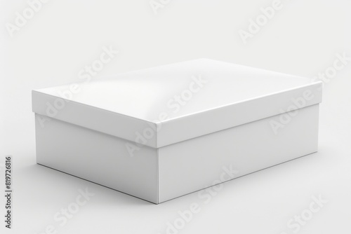 White Box Packaging Mockup on Isolated Background created with Generative AI © dendyh7