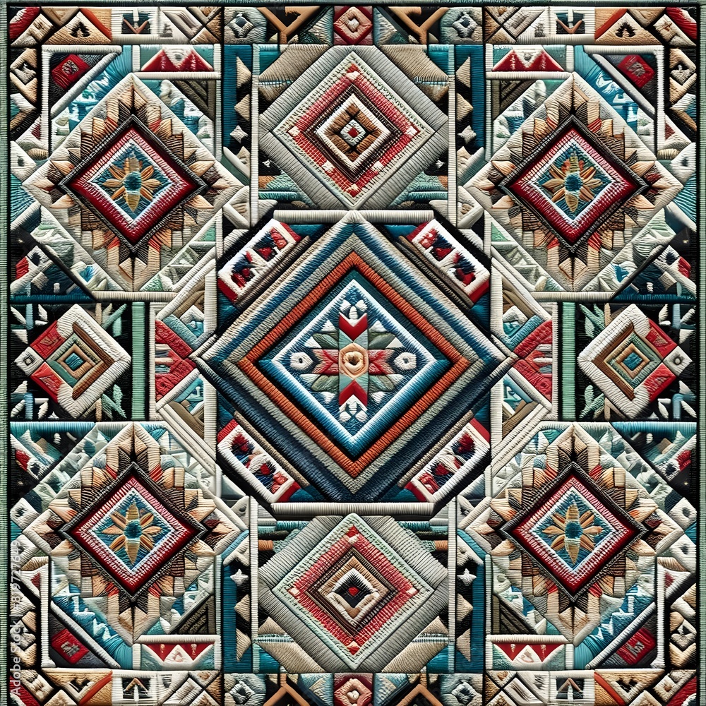 Abstract Geometric Embroidery Design Modern Patterns for Creative Projects Microstock Image Abstract Geometric Embroidery Design Modern Patterns for Creative Projects Microstock Image