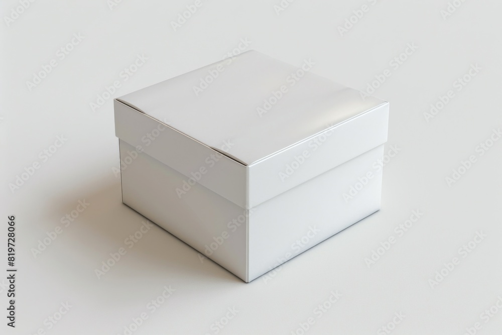 White Box Packaging Mockup on Isolated Background created with Generative AI White Box Packaging Mockup on Isolated Background created with Generative AI