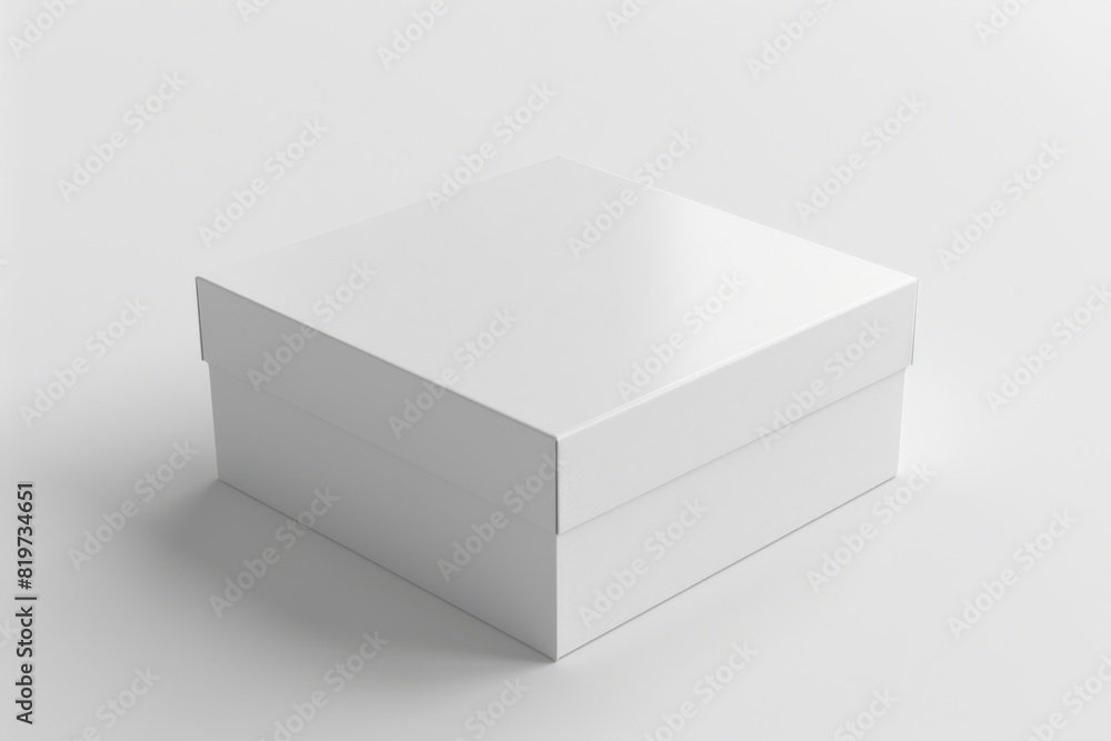 White Box Packaging Mockup on Isolated Background created with Generative AI White Box Packaging Mockup on Isolated Background created with Generative AI