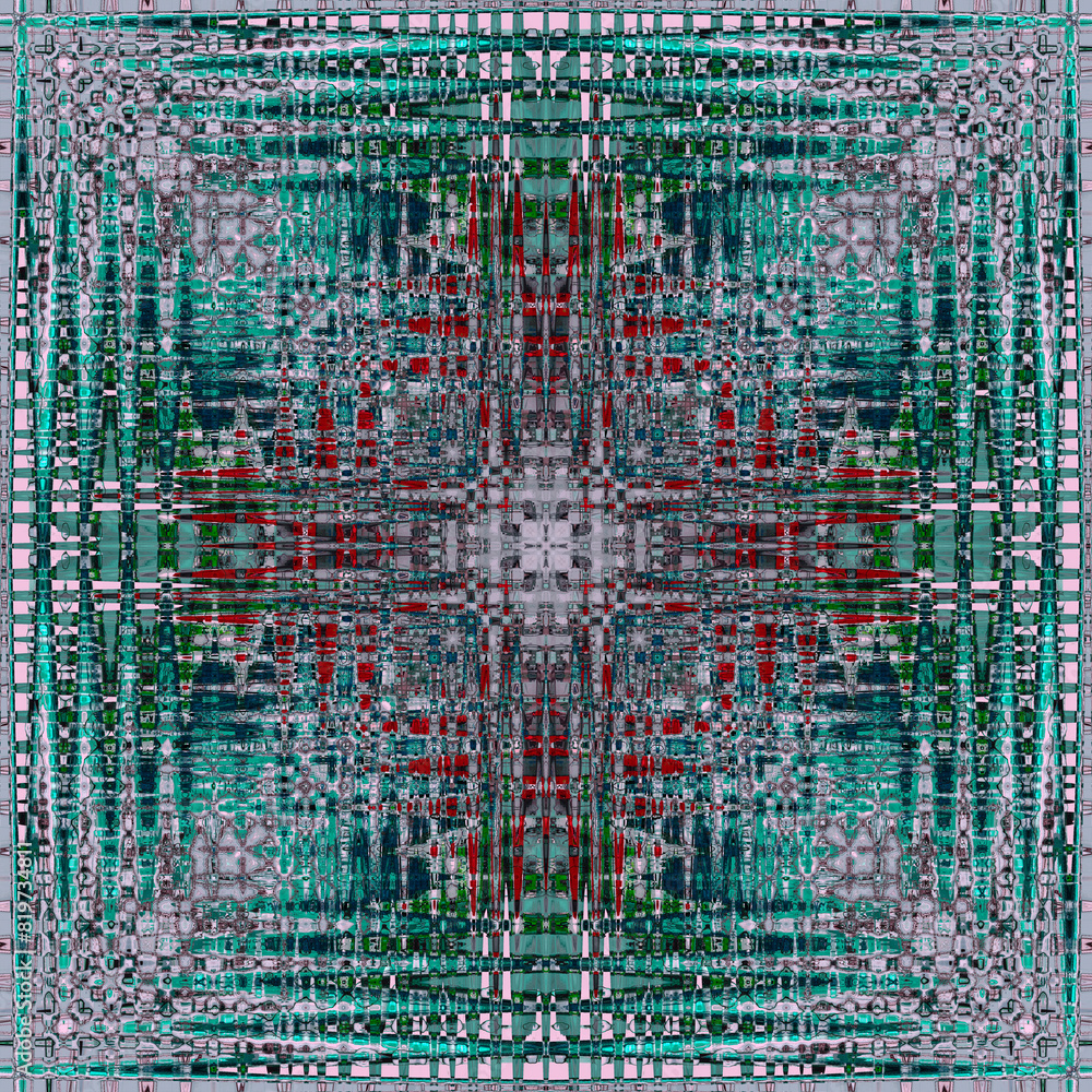 The image features a vibrant and complex tile pattern. The tile showcases a unique design with symmetrical patterns The image features a vibrant and complex tile pattern. The tile showcases a unique design with symmetrical patterns