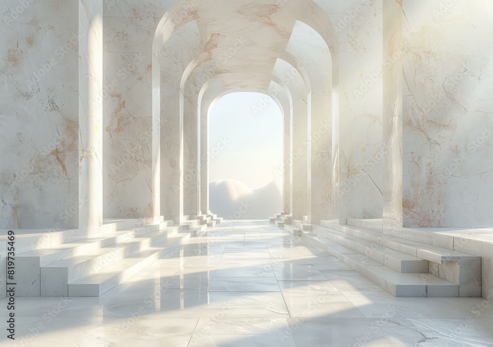 Obraz premium Marble Archway Corridor