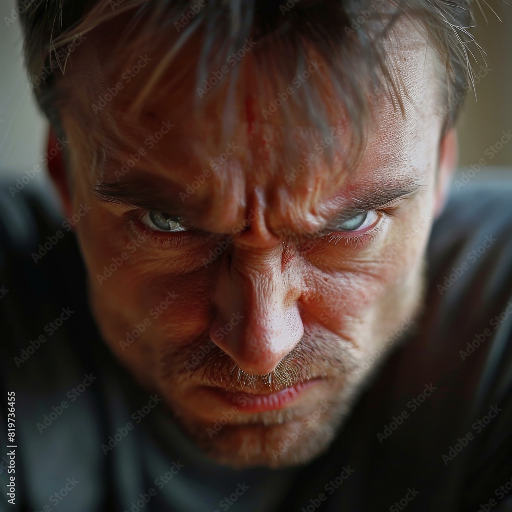Angry Man Close Up Portrait Angry Man Close Up Portrait