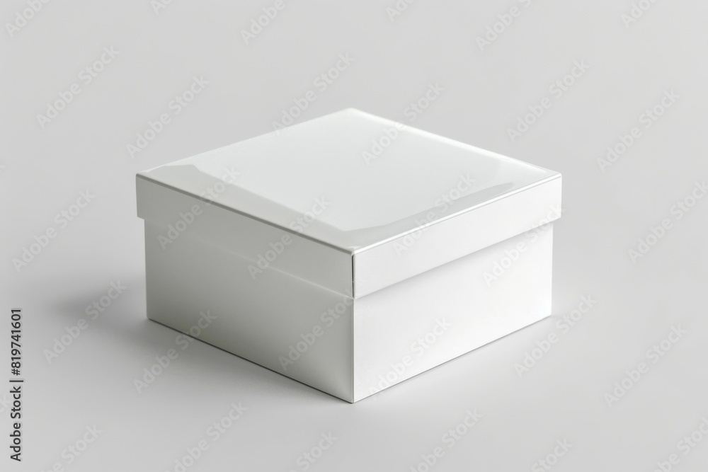 White Box Packaging Mockup on Isolated Background created with Generative AI White Box Packaging Mockup on Isolated Background created with Generative AI