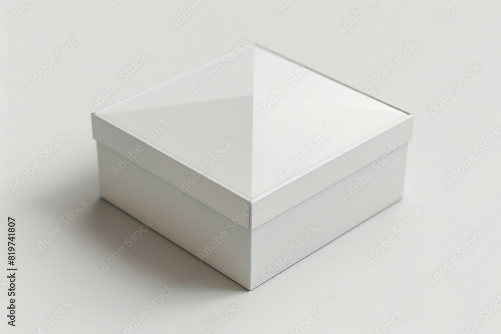 White Box Packaging Mockup on Isolated Background created with Generative AI White Box Packaging Mockup on Isolated Background created with Generative AI