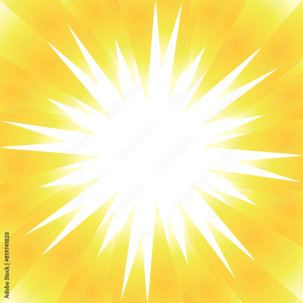 Obraz premium 黄色のグラデーションの集中線の素材