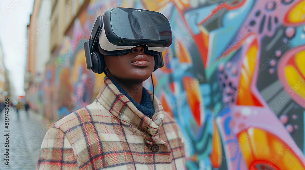 Berlin's urban tapestry meets the digital frontier as a stylish visionary embraces the future of art. Berlin's urban tapestry meets the digital frontier as a stylish visionary embraces the future of art.